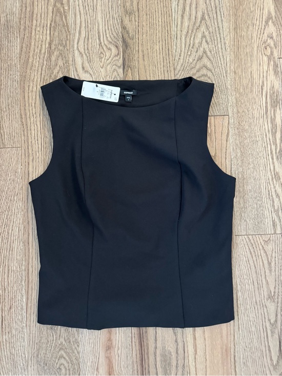 Express Tops - Express Black Sleeveless Shell Top